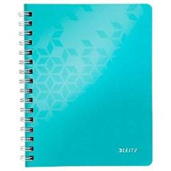 LEITZ Notizblock WOW PP A5 46410051 eisblau kariert