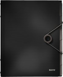LEITZ Ordnungsmappe Solid PP A4 45691095 schwarz 6 F&auml;cher