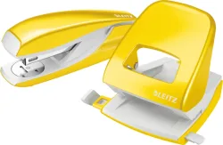 LEITZ Locher/Hefter WOW 5095-12-16 gelb, Bundle