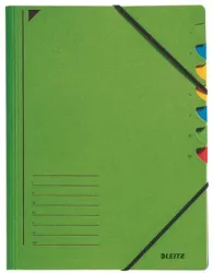 LEITZ Ordnungsmappe A4 39070055 gr&uuml;n 7 F&auml;cher