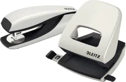 LEITZ Locher/Hefter WOW 5095-12-01 weiss, Bundle