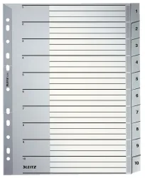 LEITZ Register PP A4 12800000 1-10 grau