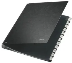 LEITZ Pultordner Hartkarton 58120095 schwarz 12 F&auml;cher