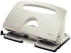 LEITZ Doppellocher 4/4.0mm 51320085 grau, 40 Blatt A6-A4