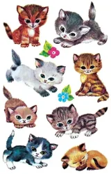 Z-DESIGN Sticker Kids 4346 Katzen 3 St&uuml;ck