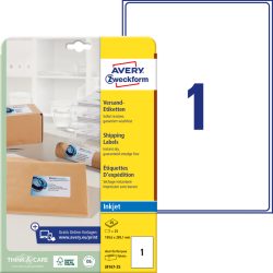 AVERY ZWECKFORM Adressetiketten 199,6x289,1mm J8167-25 weiss 25 St&uuml;ck