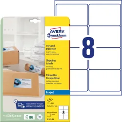 AVERY ZWECKFORM Adressetiketten 99,1x67,7mm J8165-25 weiss 200 St&uuml;ck