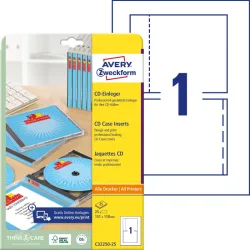AVERY ZWECKFORM CD-Einleger 151x118mm C32250-25 A4 25 Stk.