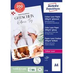 AVERY ZWECKFORM Laser Fotopapier A4 2798Z 200g, weiss 100 Blatt