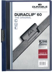 DURABLE Klemmhefter DURACLIP 60 2209/28 f&uuml;r 60 Blatt A4 nachtblau