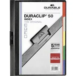 DURABLE Klemmhefter Duraclip Index A4 2234/01 schwarz