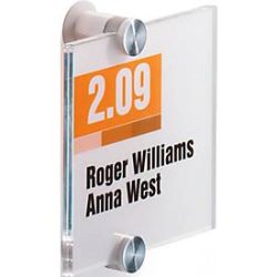 DURABLE T&uuml;rschild Crystal Sign 482019 transparent, acryl 105x105mm