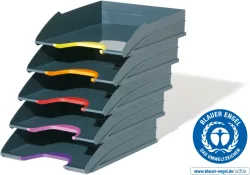 DURABLE Briefkorb-Set Varicolor -C4 7705/57 grau/anthrazit, 5-teilig
