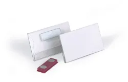DURABLE Namensschild mit Magnet 8116/19 transp., PVC, 40x75mm 25 Stk.