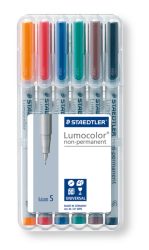 STAEDTLER Lumocolor non-perm. S 311-WP6 6 Farben assortiert