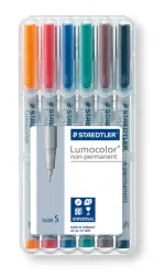 STAEDTLER Lumocolor non-perm. S 311-WP6 6 Farben assortiert