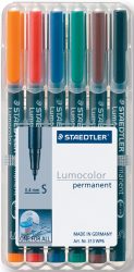 STAEDTLER Lumocolor permanent S 313-WP6 6 Farben assortiert