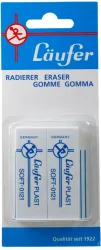 L&Auml;UFER Radierer Plast Soft 69806 2 St&uuml;ck 65x21x12mm