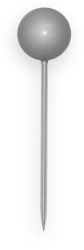 ALCO Landkartennadeln 5mmx16mm 629 grau 100 St&uuml;ck
