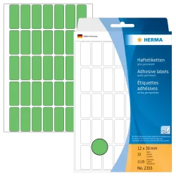 HERMA Etiketten 12&times;30mm 2355 gr&uuml;n 1120 St&uuml;ck