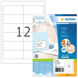 HERMA Universal-Etiketten 97x42,3mm 4669 weiss 1200 St./100 Blatt