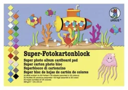 URSUS Fotokarton 24x34cm 3760000 25 Farben ass. 25 Blatt