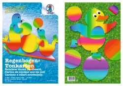 URSUS Regenbogentonkarton 23&times;33cm 8200099 170g 10 Blatt