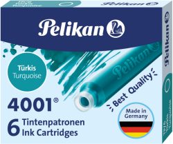 PELIKAN Tinte 4001 TP/6 301705 t&uuml;rkis 6 St&uuml;ck