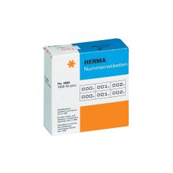 HERMA Doppel-Nummern 10x22mm 4886 rot, 0-999