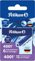PELIKAN Tintenpatrone TP/6/2/B blau 12 St&uuml;ck, Blister