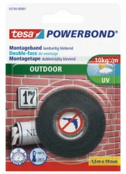 TESA Powerbond Outdoor 19mmx1.5m 557500000 Montageband, doppelseitig