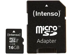 INTENSO Micro SDHC Card PRO 16GB 3433470 with adapter, UHS-I