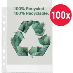 LEITZ Sichth&uuml;lle PP Recycle A5 627495 transparent, 70my 100 St&uuml;ck