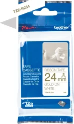 PTOUCH Band weiss/gold TZE-R254 Tze Ger&auml;te 24mm