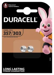 DURACELL Knopfbatterie Specialty 357/303 V357, V303, SR44W,1.5V 2 St&uuml;ck