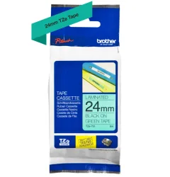 PTOUCH Band, laminiert schwarz/gr&uuml;n TZe-751 PT-2450DX 24 mm