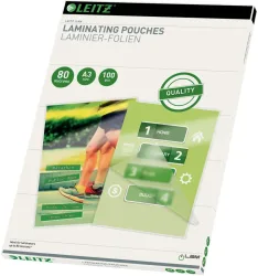 LEITZ Laminiertasche A3 33819 glanz, 80my 100 Stk