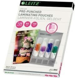 LEITZ Laminiertasche A4 33878 glanz, 125my 100 Stk