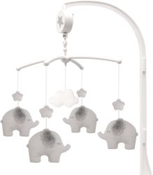 JABADABADO Musik Mobile Elefant Elefant N0094 grau 36x30x8cm