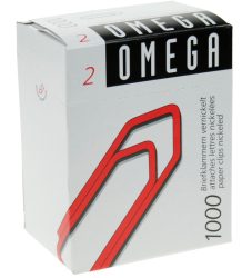 OMEGA B&uuml;roklammern Gr.2 2/1000 vernickelt, 24mm 1000 St&uuml;ck