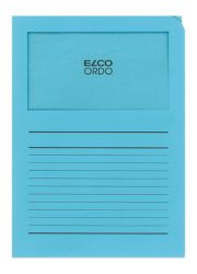 ELCO Sichth&uuml;lle Ordo 120g A4 29489.31 blau, Fenster 100 St&uuml;ck
