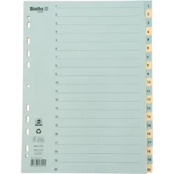 BIELLA Register Karton farbig A4 462442.00 1-20