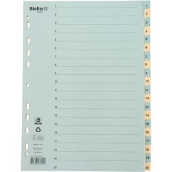 BIELLA Register Karton farbig A4 462442.00 1-20
