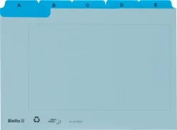 BIELLA Kartei-Leitkarten A7 219725.05 blau, A-Z,verst&auml;rkt,25-teilig
