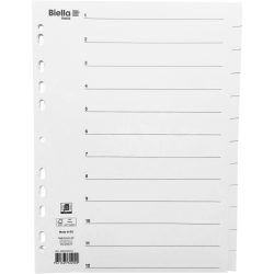 BIELLA Register Karton weiss A4 46541201 12-teilig, blanko