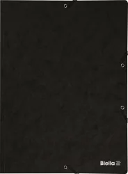 BIELLA Gummibandmappe A4 178401.02 schwarz,355gm2 200 Bl.