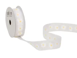 SPYK Band Cubino 15mm/4m 1245.1564 weiss/gelb Margerite