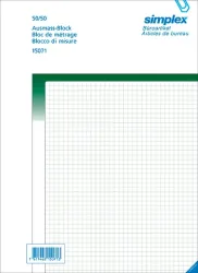 SIMPLEX Ausmassbuch gr&uuml;n A4 15071 Durchschreibepapier 50x2 Blatt