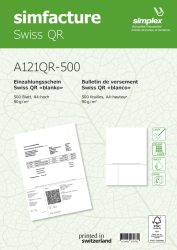 SIMPLEX Simfacture Swiss QR FSC A4 A121QR-500 universal, 90g 500 Blatt