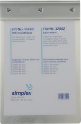 SIMPLEX Schreibplatte Platfix 32002 aluminium, f&uuml;r A5 hoch